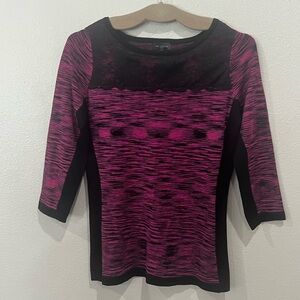 NEW The Limited Black & Pink Top with Lace Overlay on Top, Size Medium